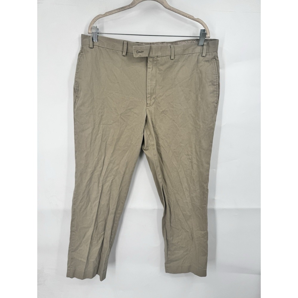 Lauren Ralph Lauren Khaki Pants Straight Leg Men 38X30 Preppy Flawed Business